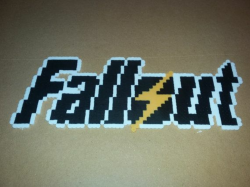 Fallout Logo Perler Beads | Beads, Perler bead art, Hama beads