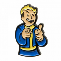 Fallout Video Game Vault Boy Figure Logo Metal Enamel Pin