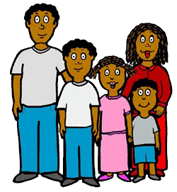 African American Family Clipart Group with 20+ items