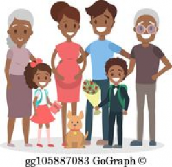 African American Family Clip Art - Royalty Free - GoGraph