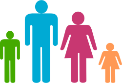 Multi colored family clip art | Public domain vectors