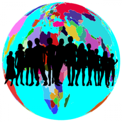 Colorful World Globe Human Family clipart, cliparts of Colorful ...