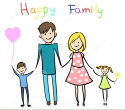 Happy Cartoon Family Clipart Share On Facebook | Girl | Family ...