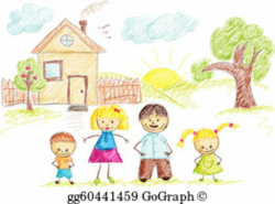 Family House Clip Art - Royalty Free - GoGraph