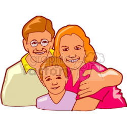 A loving family clipart. Royalty-free clipart # 157485