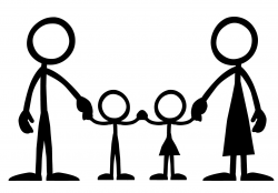 Clip Art Stick Figure Family Clipart - Clip Art Library