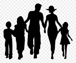 Silhouette Clip Art At - Family Silhouette Vector Png Transparent ...