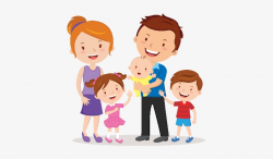 Happy Family Cartoon Clipart - Free Transparent PNG Download - PNGkey