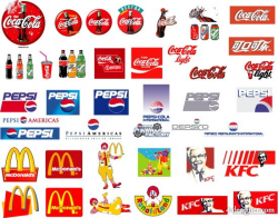 4-Designer | Famous fast food and beverage brands LOGO