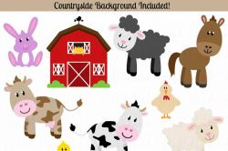 Farm Animals Vectors and Clipart