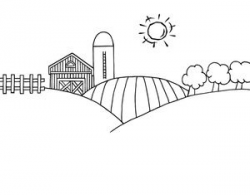Black and White Cartoon Barn | Farm Clipart Image - Black and White ...