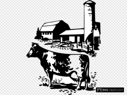 Cow On A Farm Clip art, Icon and SVG - SVG Clipart