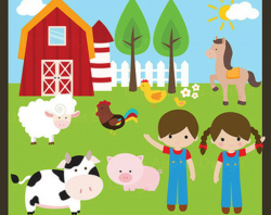 Cute farm clip art cute farm clip art with cute farmer clip art ...