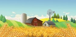 Wheat Farm Vector Background premium clipart - ClipartLogo.com