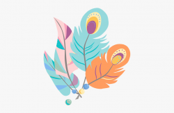Feather Clipart Boho - Feather Boho Png #65510 - Free ...