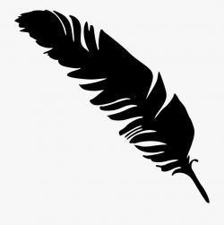 Feather Clipart Simple - Feather Png Black And White #64770 ...