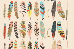 Tribal Feathers Clipart