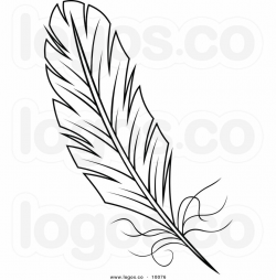 feather clipart | and white feather logo logo clip art ...