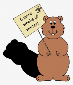 February Clipart Groundhog\'s Day - Groundhog Sees Shadow Clip Art ...