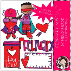February clip art - Mini - Melonheadz Clipart
