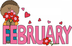 Month of February Valentine\'s Day. | Month Clip Art | February month ...