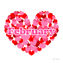 Heart February Clipart Free Picture｜Illustoon