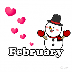 Snowman Heart February Clipart Free Picture｜Illustoon