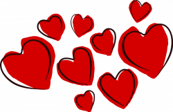 February Clipart Cluster Heart Transparent
