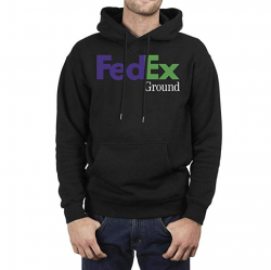 Mens FedEx Ground Violet Green Logo Symbol Black Fleece Pullover Heavy  Blend Hoodie Sweatshirts Sweater Coat