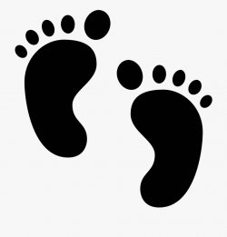 Baby Feet Clip Art Black And White Png - Baby Feet ...