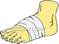 A Wrap Around Someone\'s Injured Foot - Royalty Free Clipart ...