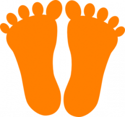 Orange Footprints Clip Art at Clker.com - vector clip art ...