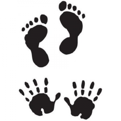 Sarasota Stamps Mounted Rubber Baby Hands & Feet Stamp (Set of 2)