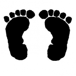 1 inch baby feet rubber stamp arts crafts clip art ...