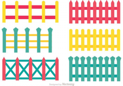 Colorful Fence Vectors - Download Free Vectors, Clipart ...