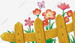 Summer Garden Gardening Flower, Flowers, Plant, Fence PNG ...