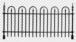 Fences Ornament, black metal fence transparent background ...