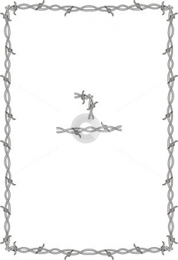 barb wire borders | Barbed Wire Border stock vector clipart ...