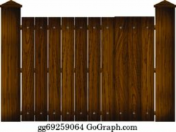 Wooden Fence Clip Art - Royalty Free - GoGraph