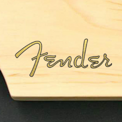 Fender Spaghetti Logo Gold/Black Waterslide Headstock Decal ...