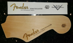 Fender Stratocaster spaghetti and custom shop headstock logo waterslide  decal
