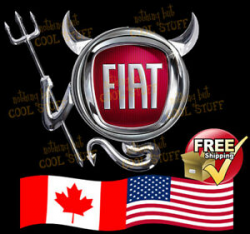 Details about FIAT ~ New 3D Gold , Red or Chrome Devil Decal Sticker For  Car Emblem Logo