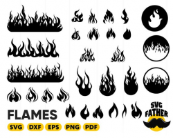 FLAMES SVG, fire svg, flame svg, calgary flames svg, flames clipart ...