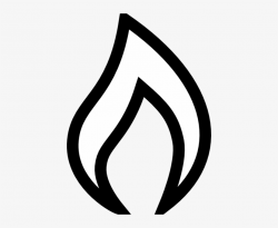 Simple Fire Flame - Natural Gas Clipart Black And White Transparent ...