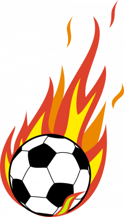 Free Soccer Ball with Flames Clipart Image - Clip Art Library