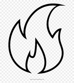 Black And White Flame - Fire Drawing Black And White Clipart ...