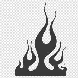 Abstract Flames Brush Set, black fire illustration ...