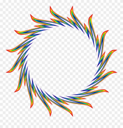 Flame Fire Circle Rainbow Disk - Circle Fire Flame Png ...