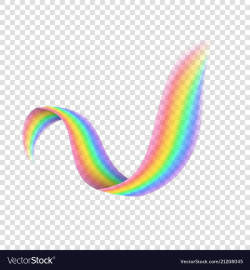 Realistic rainbow on transparent background