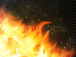 Fire background with flames, red fire ... | Stock vector ...
